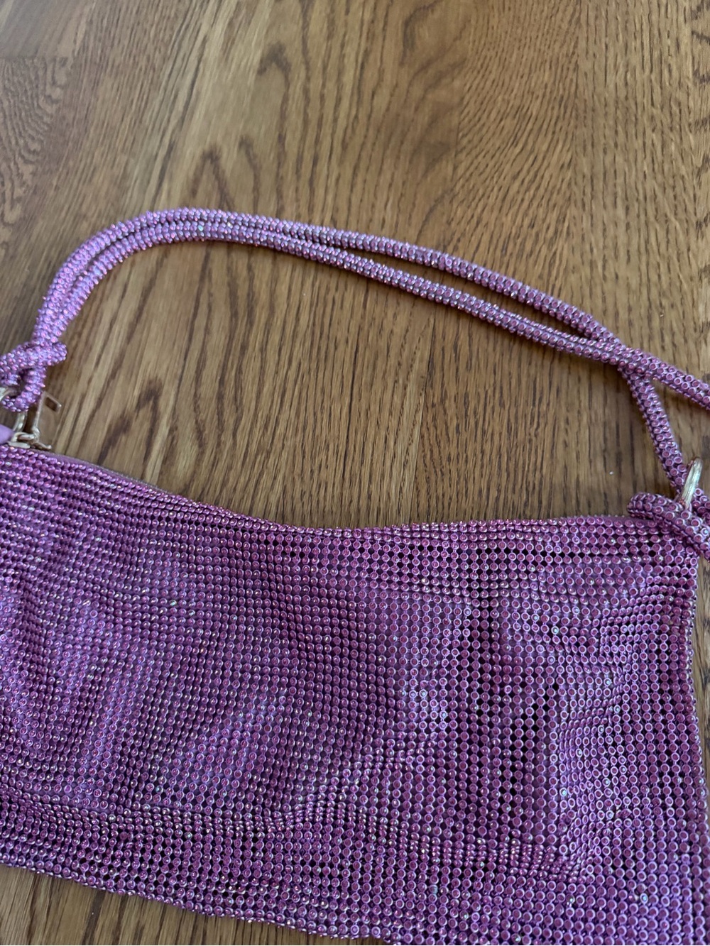 Pink/purple Rhinestone Shoulder Bag - Picture 5 of 8